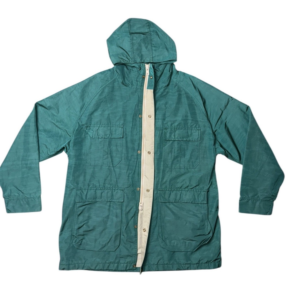 VTG  Woolrich Chore Coat/Jacket Full Zip Teal Mens Sz XL USA‎ Made Pockets - Picture 8 of 16